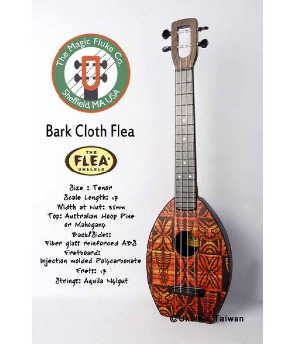 【台灣烏克麗麗 專門店】Flea 瘋狂跳蚤全面侵台! Bark cloth Flea ukulele 26吋 美國原廠製造 (附琴袋+調音器+教材)